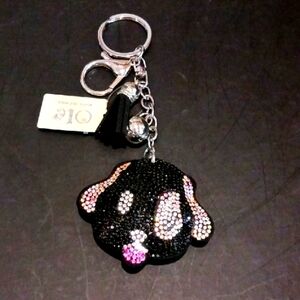 Bling BLACK SHEEP 3D/Puffy Rheinstone Keychain, Handbag / Backpack Purse Charm